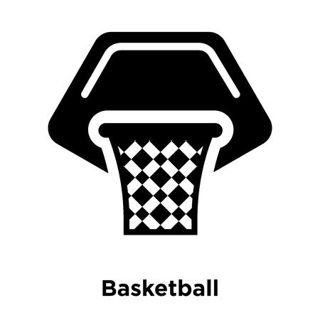 Basketball icon vector isolated on white background, logo concept of Basketball sign on transparent background, filled black symbolのイラスト素材