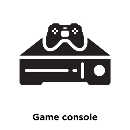 Game console icon vector isolated on white background, logo concept of Game console sign on transparent background, filled black symbolのイラスト素材