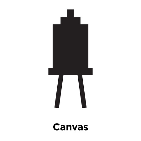 Canvas icon vector isolated on white background, logo concept of Canvas sign on transparent background, filled black symbolのイラスト素材