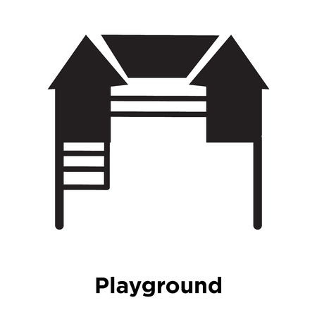 Playground icon vector isolated on white background, logo concept of Playground sign on transparent background, filled black symbolのイラスト素材