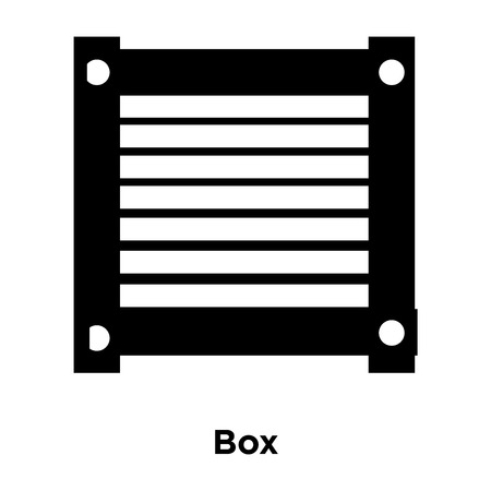 Box icon vector isolated on white background, logo concept of Box sign on transparent background, filled black symbolのイラスト素材