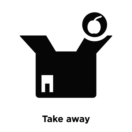 Take away icon vector isolated on white background, logo concept of Take away sign on transparent background, filled black symbolのイラスト素材