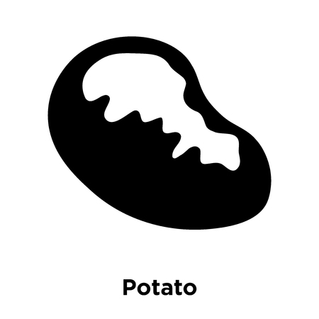 Potato icon vector isolated on white background, logo concept of Potato sign on transparent background, filled black symbolのイラスト素材