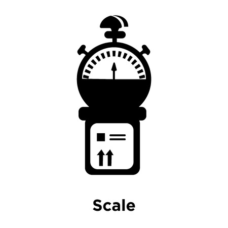 Scale icon vector isolated on white background, logo concept of Scale sign on transparent background, filled black symbolのイラスト素材