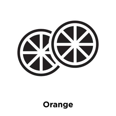 Orange icon vector isolated on white background, logo concept of Orange sign on transparent background, filled black symbolのイラスト素材