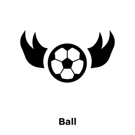 Ball icon vector isolated on white background, logo concept of Ball sign on transparent background, filled black symbolのイラスト素材