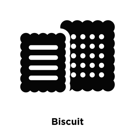 Biscuit icon vector isolated on white background, logo concept of Biscuit sign on transparent background, filled black symbolのイラスト素材