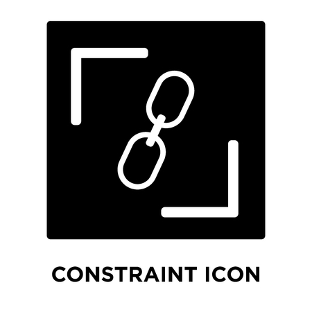 Constraint icon vector isolated on white background, logo concept of Constraint sign on transparent background, filled black symbolのイラスト素材