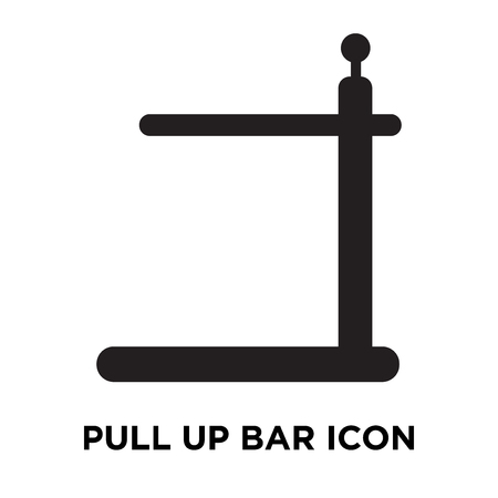 Pull up bar icon vector isolated on white background, logo concept of Pull up bar sign on transparent background, filled black symbolのイラスト素材