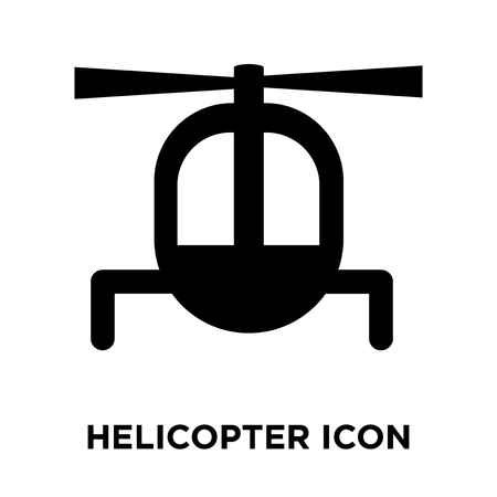 Helicopter icon vector isolated on white background, logo concept of Helicopter sign on transparent background, filled black symbolのイラスト素材