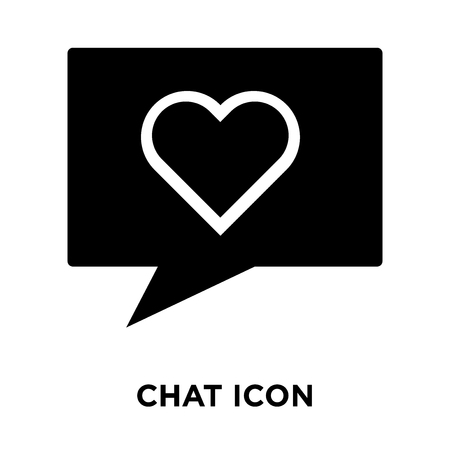 Chat icon vector isolated on white background, logo concept of Chat sign on transparent background, filled black symbolのイラスト素材