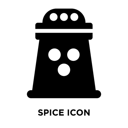 Spice icon vector isolated on white background, logo concept of Spice sign on transparent background, filled black symbolのイラスト素材