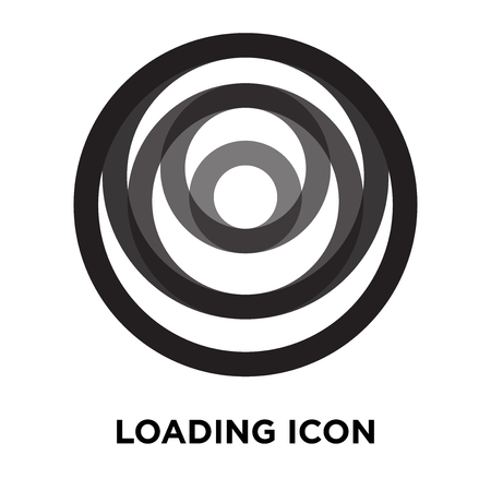 Loading icon vector isolated on white background, logo concept of Loading sign on transparent background, filled black symbolのイラスト素材