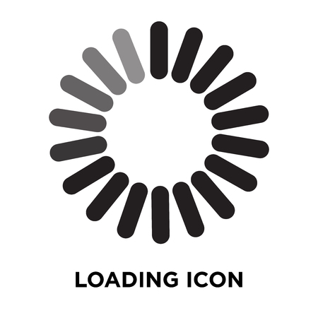 Loading icon vector isolated on white background, logo concept of Loading sign on transparent background, filled black symbolのイラスト素材