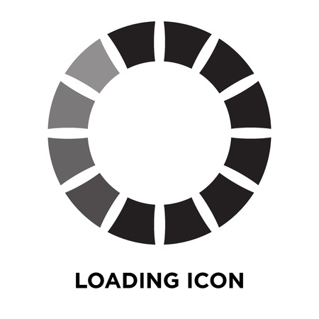 Loading icon vector isolated on white background, logo concept of Loading sign on transparent background, filled black symbolのイラスト素材
