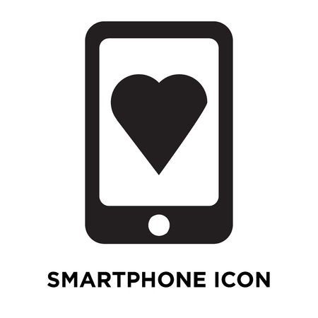 Smartphone icon vector isolated on white background, logo concept of Smartphone sign on transparent background, filled black symbolのイラスト素材