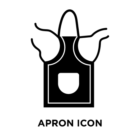 Apron icon vector isolated on white background, logo concept of Apron sign on transparent background, filled black symbolのイラスト素材