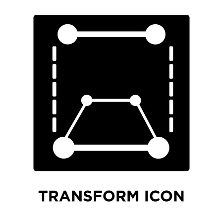 Transform icon vector isolated on white background, logo concept of Transform sign on transparent background, filled black symbolのイラスト素材