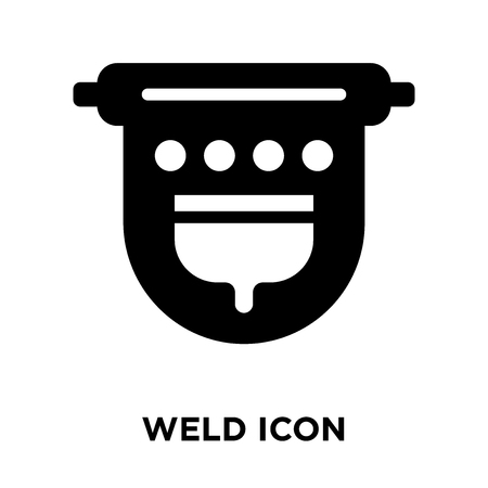 Weld icon vector isolated on white background, logo concept of Weld sign on transparent background, filled black symbolのイラスト素材