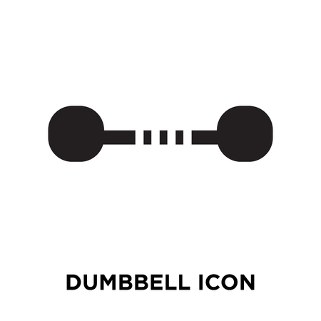 Dumbbell icon vector isolated on white background, logo concept of Dumbbell sign on transparent background, filled black symbolのイラスト素材