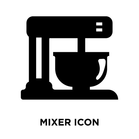 Mixer icon vector isolated on white background, logo concept of Mixer sign on transparent background, filled black symbolのイラスト素材
