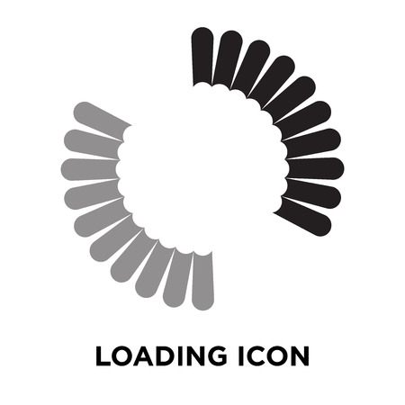 Loading icon vector isolated on white background, logo concept of Loading sign on transparent background, filled black symbolのイラスト素材