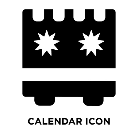 Calendar icon vector isolated on white background, logo concept of Calendar sign on transparent background, filled black symbolのイラスト素材