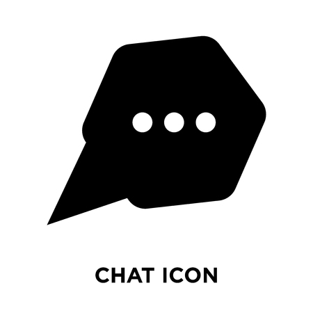 Chat icon vector isolated on white background, logo concept of Chat sign on transparent background, filled black symbolのイラスト素材