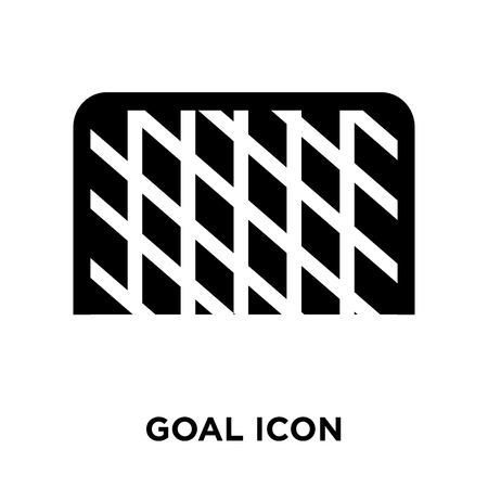 Goal icon vector isolated on white background, logo concept of Goal sign on transparent background, filled black symbolのイラスト素材