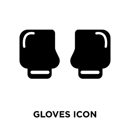 Gloves icon vector isolated on white background, logo concept of Gloves sign on transparent background, filled black symbolのイラスト素材