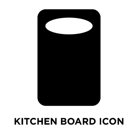 Kitchen board icon vector isolated on white background, logo concept of Kitchen board sign on transparent background, filled black symbolのイラスト素材