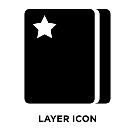 Layer icon vector isolated on white background, logo concept of Layer sign on transparent background, filled black symbolのイラスト素材