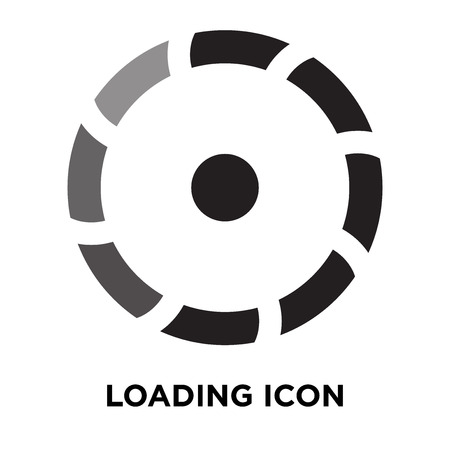 Loading icon vector isolated on white background, logo concept of Loading sign on transparent background, filled black symbolのイラスト素材