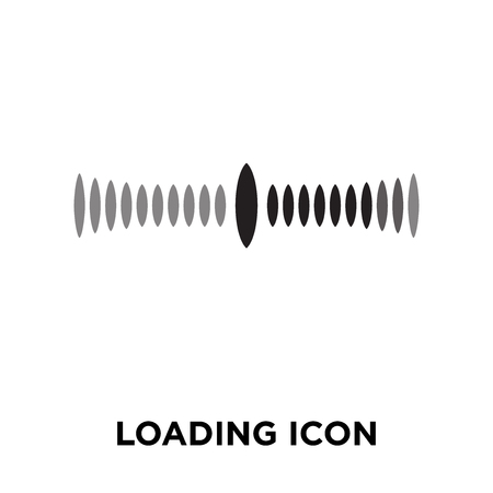 Loading icon vector isolated on white background, logo concept of Loading sign on transparent background, filled black symbolのイラスト素材