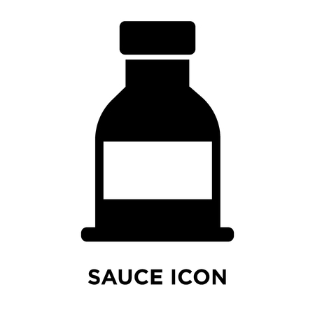 Sauce icon vector isolated on white background, logo concept of Sauce sign on transparent background, filled black symbolのイラスト素材