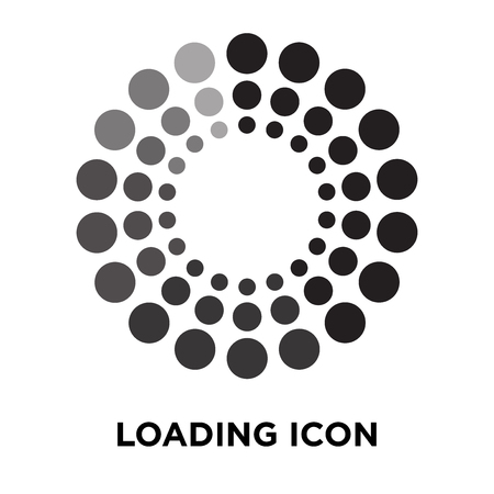 Loading icon vector isolated on white background, logo concept of Loading sign on transparent background, filled black symbolのイラスト素材