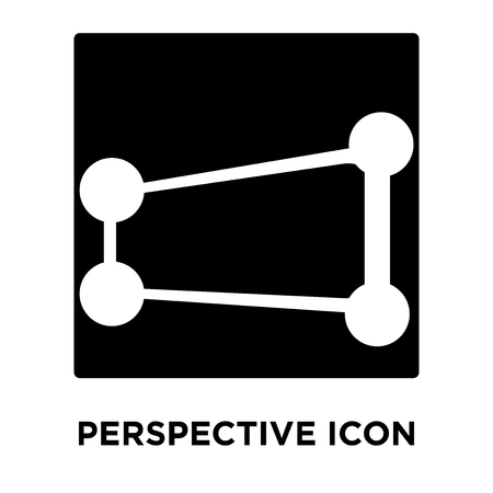Perspective icon vector isolated on white background, logo concept of Perspective sign on transparent background, filled black symbolのイラスト素材