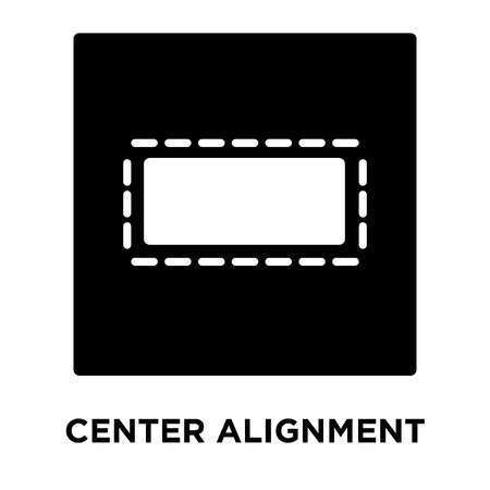 Center alignment icon vector isolated on white background, logo concept of Center alignment sign on transparent background, filled black symbolのイラスト素材