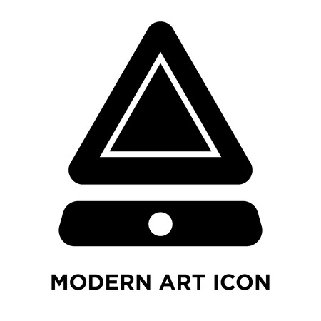 Modern art icon vector isolated on white background, logo concept of Modern art sign on transparent background, filled black symbolのイラスト素材