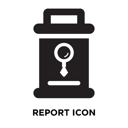 Report icon vector isolated on white background, logo concept of Report sign on transparent background, filled black symbolのイラスト素材