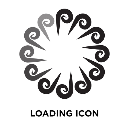 Loading icon vector isolated on white background, logo concept of Loading sign on transparent background, filled black symbolのイラスト素材