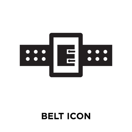 Belt icon vector isolated on white background, logo concept of Belt sign on transparent background, filled black symbolのイラスト素材