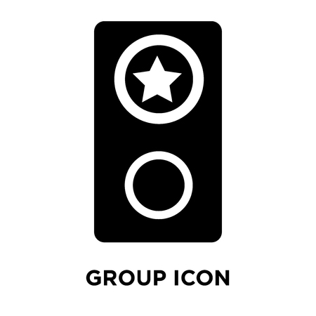 Group icon vector isolated on white background, logo concept of Group sign on transparent background, filled black symbolのイラスト素材