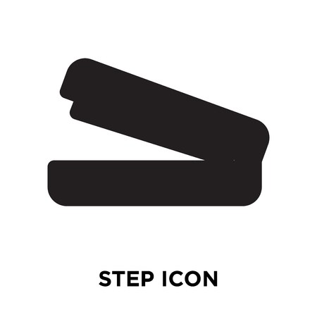 Step icon vector isolated on white background, logo concept of Step sign on transparent background, filled black symbolのイラスト素材