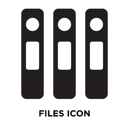 Files icon vector isolated on white background, logo concept of Files sign on transparent background, filled black symbolのイラスト素材