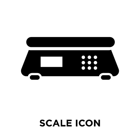 Scale icon vector isolated on white background, logo concept of Scale sign on transparent background, filled black symbolのイラスト素材
