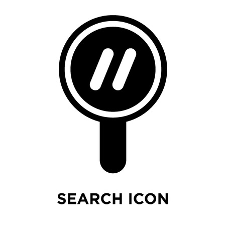 Search icon vector isolated on white background, logo concept of Search sign on transparent background, filled black symbolのイラスト素材