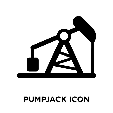 Pumpjack icon vector isolated on white background, logo concept of Pumpjack sign on transparent background, filled black symbolのイラスト素材