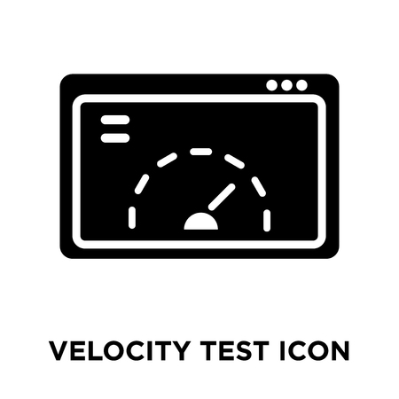 Velocity Test icon vector isolated on white background, logo concept of Velocity Test sign on transparent background, filled black symbolのイラスト素材
