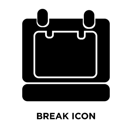 Break icon vector isolated on white background, logo concept of Break sign on transparent background, filled black symbolのイラスト素材